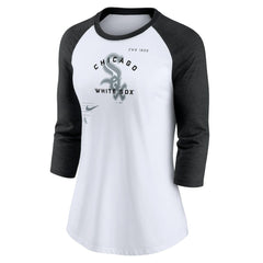 Chicago White Sox Nike Women's Next Up Tri-Blend Raglan 3/4-Sleeve T-Shirt Sale