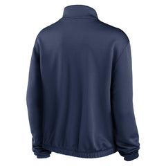 Chicago White Sox Nike Women's Rewind Splice Half-Zip Semi-Cropped Bubble Hem Sweatshirt Discount