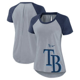 Tampa Bay Rays Nike Women's Summer Breeze Raglan Fashion T-Shirt Outlet