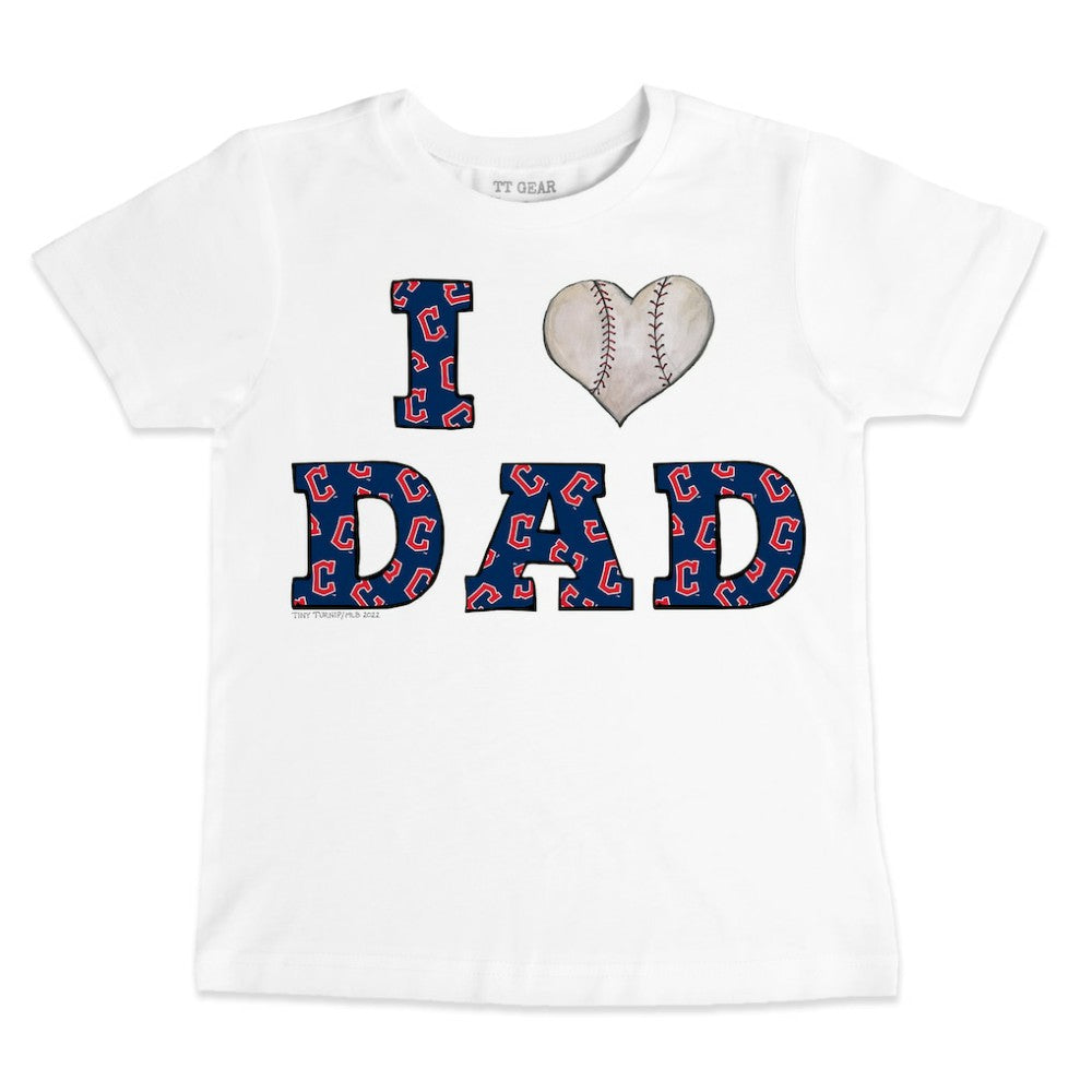 Cleveland Guardians Tiny Turnip Youth I Love Dad T-Shirt Discount