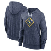 Milwaukee Brewers Nike Women's Diamond Icon Gym Vintage Lightweight Hooded Top Outlet