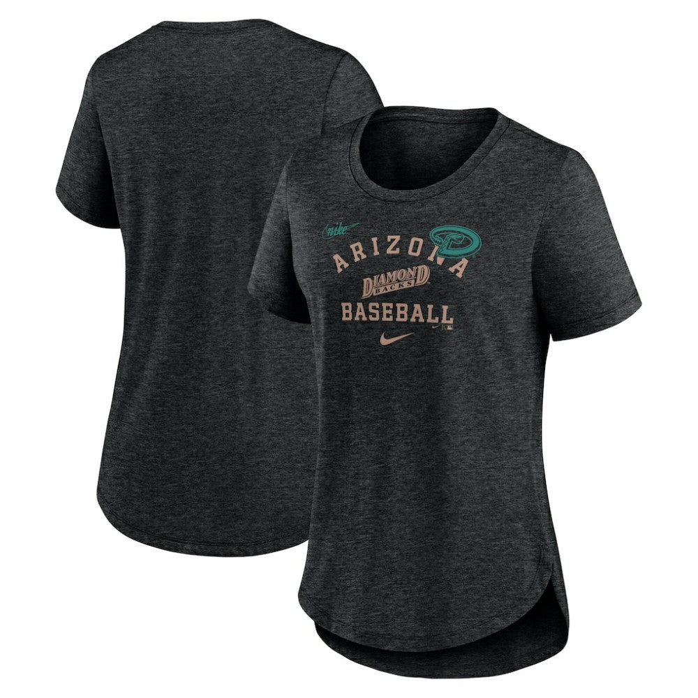 Arizona Diamondbacks Nike Women's Rewind Arch Mix Tri-Blend T-Shirt Sale