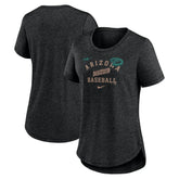 Arizona Diamondbacks Nike Women's Rewind Arch Mix Tri-Blend T-Shirt Sale