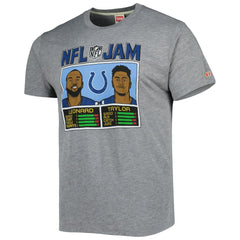 Jonathan Taylor & Shaquille Leonard Indianapolis Colts Homage Unisex NFL Jam Tri-Blend T-Shirt - Heather Gray - NFL