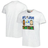 Aaron Donald & Cooper Kupp Los Angeles Rams Homage Unisex NFL Jam Tri-Blend T-Shirt - Ash - NFL