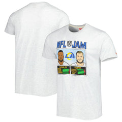 Aaron Donald & Cooper Kupp Los Angeles Rams Homage Unisex NFL Jam Tri-Blend T-Shirt - Ash - NFL