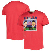 Andre Reed & Jim Kelly Buffalo Bills Homage Unisex NFL Jam Retired Tri-Blend T-Shirt - Heather Red - NFL