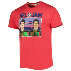 Andre Reed & Jim Kelly Buffalo Bills Homage Unisex NFL Jam Retired Tri-Blend T-Shirt - Heather Red - NFL