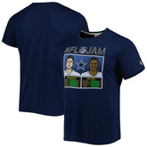 Troy Aikman & Michael Irvin Dallas Cowboys Homage Unisex NFL Jam Retired Tri-Blend T-Shirt - Heather Navy - NFL