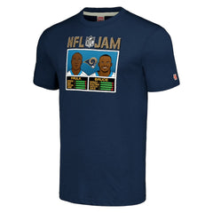 Isaac Bruce & Marshall Faulk Los Angeles Rams Homage Unisex NFL Jam Retired Tri-Blend T-Shirt - Navy - NFL