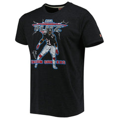 Deion Sanders Atlanta Falcons Homage Unisex NFL Blitz Retired Player Tri-Blend T-Shirt - Heathered Heather Black - NFL