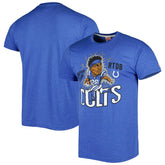 Jonathan Taylor Indianapolis Colts Homage Unisex Caricature Player Tri-Blend T-Shirt - Heather Royal - NFL