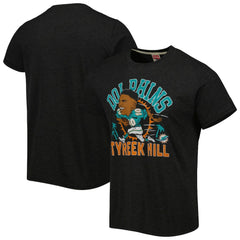 Tyreek Hill Miami Dolphins Homage Unisex Caricature Player Tri-Blend T-Shirt - Heather Black - NFL