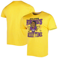 Justin Jefferson Minnesota Vikings Homage Unisex Caricature Player Tri-Blend T-Shirt - Gold - NFL