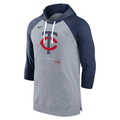 Minnesota Twins Nike Baseball Raglan 3/4-Sleeve Pullover Hoodie Outlet