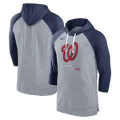 Washington Nationals Nike Baseball Raglan 3/4-Sleeve Pullover Hoodie Outlet