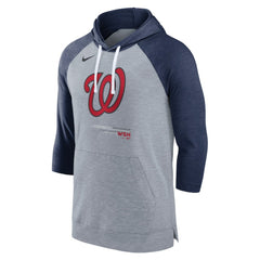 Washington Nationals Nike Baseball Raglan 3/4-Sleeve Pullover Hoodie Outlet
