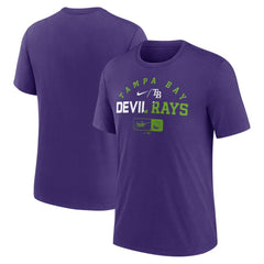 Tampa Bay Rays Nike Rewind Review Slash Tri-Blend T-Shirt Outlet