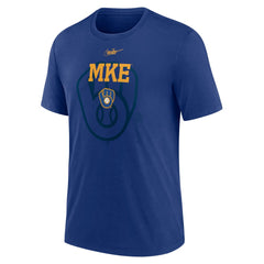 Milwaukee Brewers Nike Rewind Retro Tri-Blend T-Shirt Online