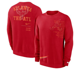 Atlanta Braves Nike Statement Ball Game Fleece Pullover Sweatshirt for sale