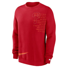 Philadelphia Phillies Nike Statement Ball Game Fleece Pullover Sweatshirt Near Me