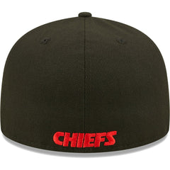 Kansas City Chiefs New Era Flawless 59FIFTY Fitted Hat - Black - NFL