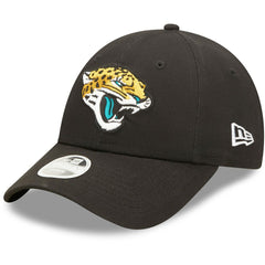 Jacksonville Jaguars New Era Women's Simple 9FORTY Adjustable Hat - Black - NFL