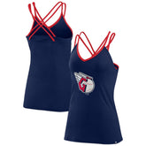 Cleveland Guardians Fanatics Women's Barrel It Up Cross Back V-Neck Tank Top Online