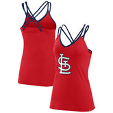 St. Louis Cardinals Fanatics Women's Barrel It Up Cross Back V-Neck Tank Top Discount