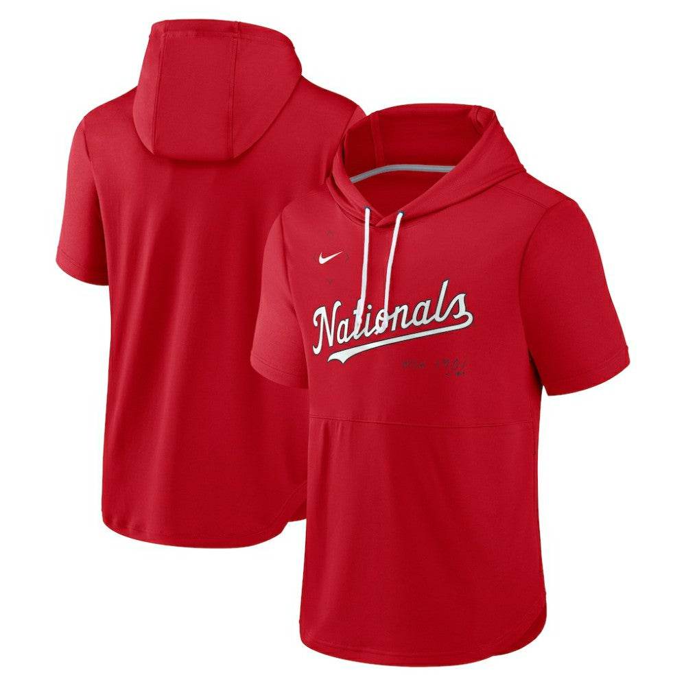 Washington Nationals Nike Springer Short Sleeve Team Pullover Hoodie Sale
