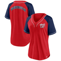 Washington Nationals Fanatics Women's Ultimate Style Raglan V-Neck T-Shirt Online