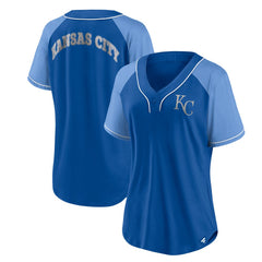 Kansas City Royals Fanatics Women's Ultimate Style Raglan V-Neck T-Shirt Discount