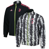 Adidas - Juventus 2022/23 On-Field Team Logo Anthem Reversible Full-Zip Jacket - Black