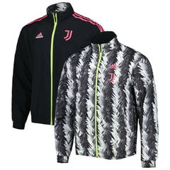 Adidas - Juventus 2022/23 On-Field Team Logo Anthem Reversible Full-Zip Jacket - Black