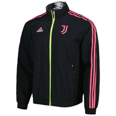 Adidas - Juventus 2022/23 On-Field Team Logo Anthem Reversible Full-Zip Jacket - Black