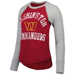 Washington Commanders Touch Women's Waffle Raglan Lightweight Long Sleeve T-Shirt - Burgundy - NFL