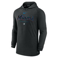 Miami Marlins Nike Authentic Collection Lightweight Dri-FIT Hooded Pullover Outlet