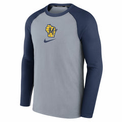 Milwaukee Brewers Nike Authentic Collection Game Raglan Performance Long Sleeve T-Shirt for sale