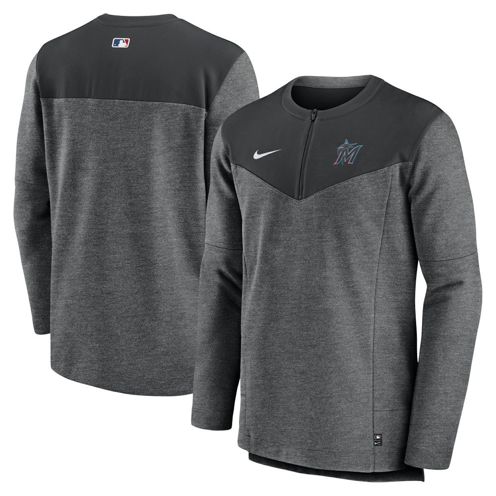 Miami Marlins Nike Authentic Collection Game Time Performance Half-Zip Top Sale