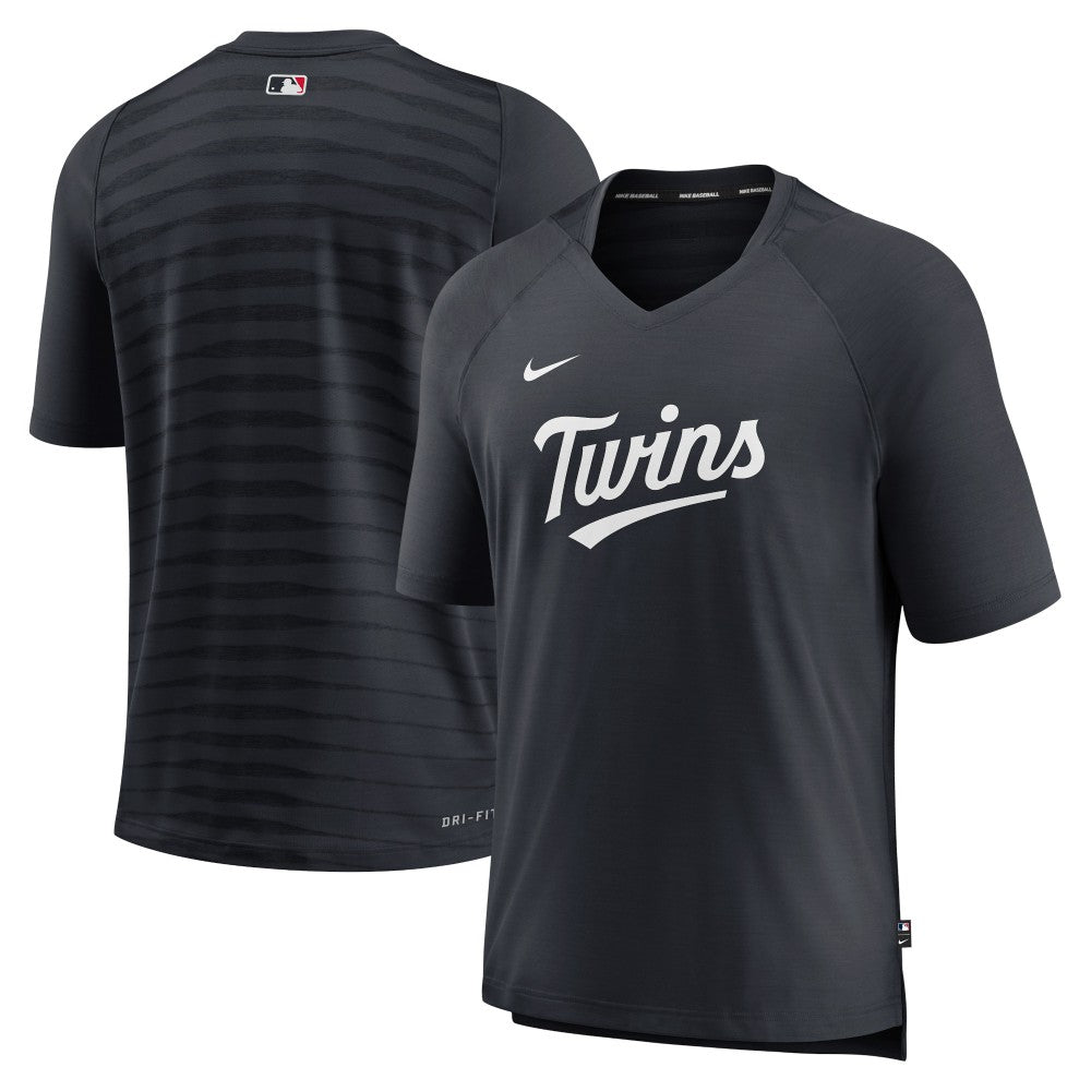 Minnesota Twins Nike Authentic Collection Pregame Raglan Performance V-Neck T-Shirt Outlet