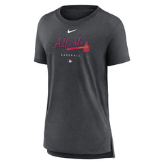 Atlanta Braves Nike Women's Authentic Collection Early Work Tri-Blend T-Shirt Online