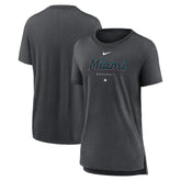 Miami Marlins Nike Women's Authentic Collection Early Work Tri-Blend T-Shirt Online