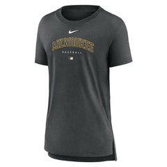 Milwaukee Brewers Nike Women's Authentic Collection Early Work Tri-Blend T-Shirt Outlet