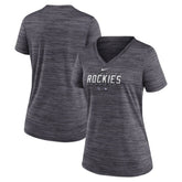 Colorado Rockies Nike Women's Authentic Collection Velocity Practice Performance V-Neck T-Shirt for sale