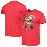 Jerry Rice San Francisco 49ers Homage Unisex Caricature Retired Player Tri-Blend T-Shirt - Scarlet - NFL