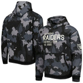 Las Vegas Raiders The Wild Collective Camo Pullover Hoodie - Black - NFL