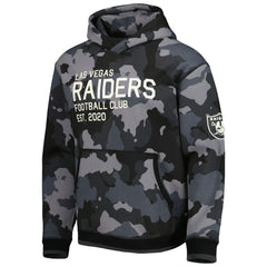 Las Vegas Raiders The Wild Collective Camo Pullover Hoodie - Black - NFL