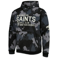 New Orleans Saints The Wild Collective Camo Pullover Hoodie - Black - NFL