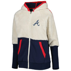 Atlanta Braves G-III 4Her by Carl Banks Women's Shuffle It Raglan Full-Zip Hoodie Discount