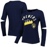 Milwaukee Brewers Touch Women's Formation Long Sleeve T-Shirt Sale
